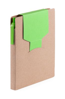 Branded Promotional CRAVIS NOTE BOOK in Green Note Pad From Concept Incentives.