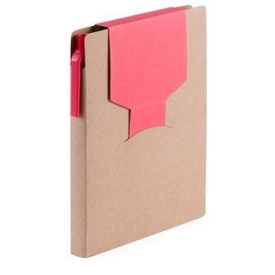 Branded Promotional CRAVIS NOTE BOOK in Red Note Pad From Concept Incentives.