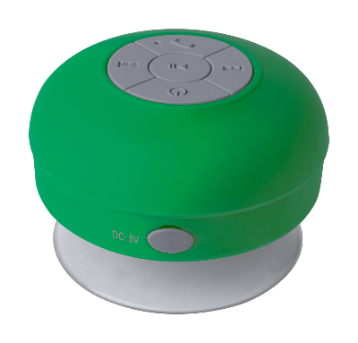 Branded Promotional RARIAX SPLASHPROOF BLUETOOTH SPEAKER in Green Speakers From Concept Incentives.