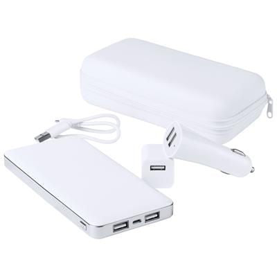 Branded Promotional ATAZZI USB CHARGER AND POWER BANK SET Charger From Concept Incentives.