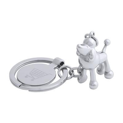 Branded Promotional HOINZO METAL TROLLEY COIN KEYRING with Animal Figure Keyring From Concept Incentives.