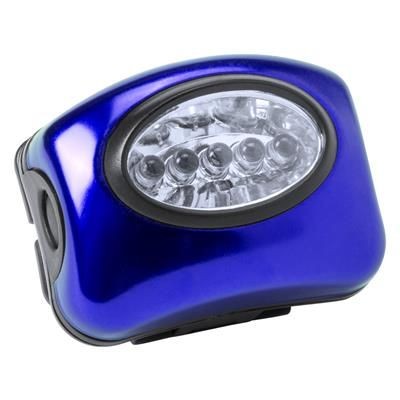 Branded Promotional LOKYS ALUMINIUM METAL 5 LED HEADLAMP with Adjustable Straps Torch From Concept Incentives.