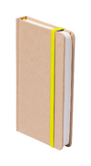 Branded Promotional BOSCO CARDBOARD CARD COVERED NOTE BOOK in Yellow From Concept Incentives.