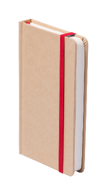 Branded Promotional BOSCO CARDBOARD CARD COVERED NOTE BOOK in Red From Concept Incentives.