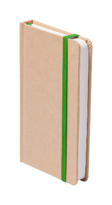 Branded Promotional BOSCO CARDBOARD CARD COVERED NOTE BOOK in Green From Concept Incentives.