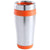 Branded Promotional FRESNO STAINLESS STEEL METAL DOUBLE WALL THERMO MUG with Colour Plastic Parts in Gift Box Travel Mug From Concept Incentives.