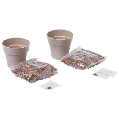 Branded Promotional NERTEL HERB POT SET with 2 Biodegradable Flower Pots Plant From Concept Incentives.