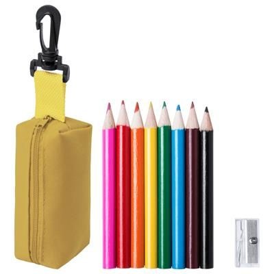 Branded Promotional MIGAL COLOURING PENCIL SET with 8 Wood Pencil Set & Sharpener Pencil From Concept Incentives.