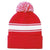 Branded Promotional BAIKOF ACRYLIC WINTER HAT with White Stripe & Matching Colour Pompom Hat From Concept Incentives.