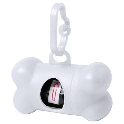 Branded Promotional RUCIN PLASTIC BONE SHAPE DOG WASTE BAG DISPENSER with Carabiner & 15 Bags Poop Bag From Concept Incentives.