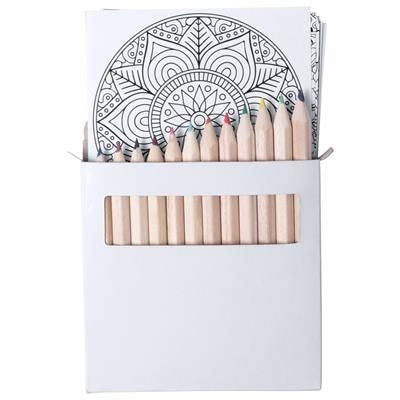 Branded Promotional BOLTEX MANDALA COLOURING SET with 12 Colouring Pencil Set & 12 x Sheet of Mandala Design Colouring Book From Concept Incentives.