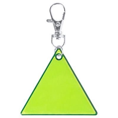 Branded Promotional KOREFLEC TRIANGULAR SHAPE REFLECTIVE KEYRING with Carabiner PVC Keyring From Concept Incentives.