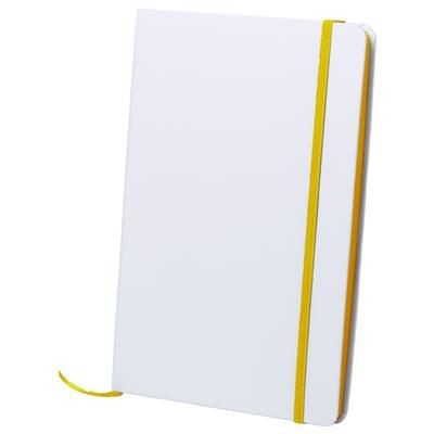 Branded Promotional KAFFOL NOTEBOOK in Yellow Notebook from Concept Incentives