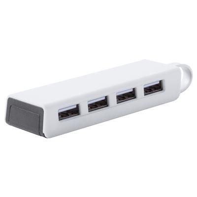 Branded Promotional TELAM PLASTIC USB HUB with 4 Ports & Mobile Phone Holder Function USB 2 Hub Port From Concept Incentives.