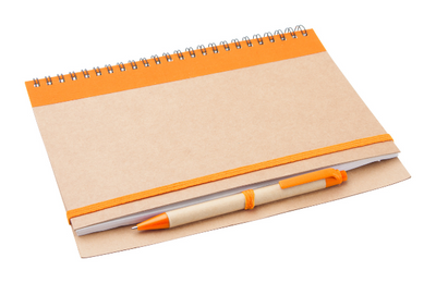 Branded Promotional TUNEL WIRO BOUND NOTE BOOK in Orange Note Pad From Concept Incentives.