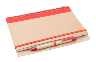 Branded Promotional TUNEL WIRO BOUND NOTE BOOK in Red Note Pad From Concept Incentives.
