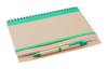 Branded Promotional TUNEL WIRO BOUND NOTE BOOK in Green Note Pad From Concept Incentives.