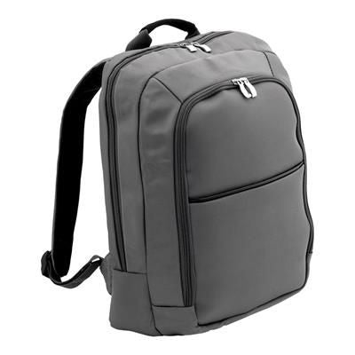 Branded Promotional ERIS BACKPACK RUCKSACK with Adjustable Shoulder Straps Zip Compartments & Padded Laptop Pocket Bag From Concept Incentives.