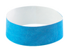 Branded Promotional EVENTS WRIST BAND with Self-adhesive Tab in Light Blue Wrist Band From Concept Incentives.
