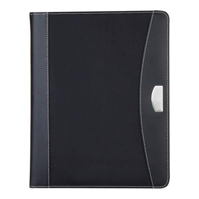 Branded Promotional CENTRAL A4 DOCUMENT CONFERENCE FOLDER in Black Document Wallet From Concept Incentives.