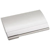 Branded Promotional DOME BUSINESS CARD POCKET HOLDER in Silver Business Card Holder From Concept Incentives.