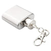 Branded Promotional NORGE KEYRING HIP FLASK in Silver Hip Flask From Concept Incentives.