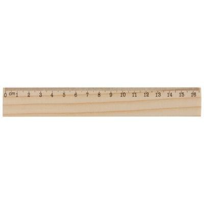 Branded Promotional ONESIX 16CM WOOD RULER Ruler From Concept Incentives.