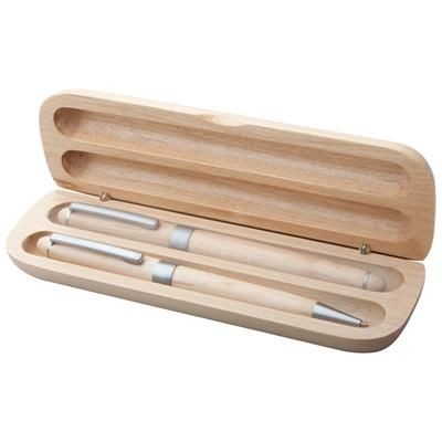 Branded Promotional NAWODU WOOD PEN SET Pen Set From Concept Incentives.