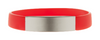 Branded Promotional PLATTY WRIST BAND in Red Wrist Band From Concept Incentives.