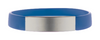 Branded Promotional PLATTY WRIST BAND in Blue Wrist Band From Concept Incentives.