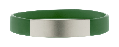 Branded Promotional PLATTY WRIST BAND in Green Wrist Band From Concept Incentives.