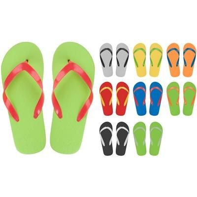 Branded Promotional CUSTOMISABLE BEACH SLIPPERS CREASLIP Flip Flops Beach Shoes From Concept Incentives.