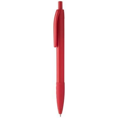 Branded Promotional PANTHER PLASTIC BALL PEN with Matching Colour Rubber Grip Pen From Concept Incentives.