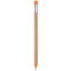 Branded Promotional CLERICUS RECYCLED PAPER PENCIL SHAPE BALL PEN with Colour Plastic Tip & Button Pen From Concept Incentives.