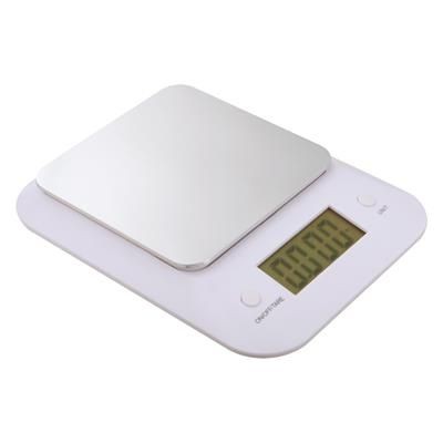 Branded Promotional BEAN KITCHEN SCALE in White Scales From Concept Incentives.