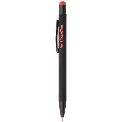 Branded Promotional PEARLY ALUMINIUM METAL BALL PEN AND TOUCH SCREEN PEN with Rubber Finish Pen From Concept Incentives.