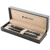 Branded Promotional VERLAINE ELEGANT METAL BALL PEN AND ROLLER PEN SET with Shiny Silver Chrome Parts Pen Set From Concept Incentives.