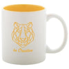 Branded Promotional REVERY WHITE CERAMIC POTTERY MUG with Colour Inside 350 Ml Mug From Concept Incentives.