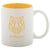 Branded Promotional REVERY WHITE CERAMIC POTTERY MUG with Colour Inside 350 Ml Mug From Concept Incentives.