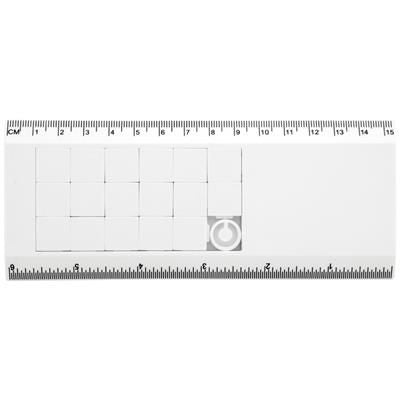 Branded Promotional SLIDY 15CM PLASTIC RULER with Puzzle Ruler From Concept Incentives.