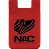 Branded Promotional SILICON MOBILE PHONE WALLET in Red Mobile Phone Case From Concept Incentives.