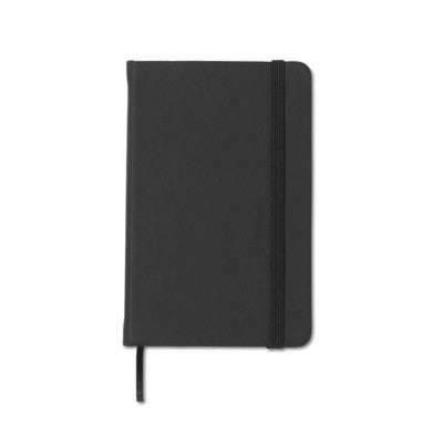 Branded Promotional NOTELUX 96 PAGE NOTE BOOK in Black Note Pad From Concept Incentives.