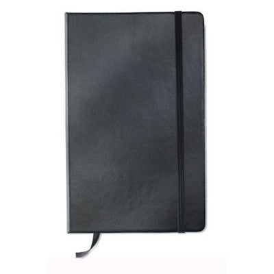 Branded Promotional A5 CUBE BLOCK NOTE BOOK with Soft PU Cover in Black Jotter From Concept Incentives.