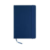 Branded Promotional A5 NOTE BOOK with Hard PU Cover in Navy Blue from Concept Incentives