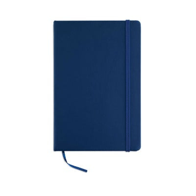 Branded Promotional A5 NOTE BOOK with Hard PU Cover in Black from Concept Incentives