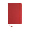 Branded Promotional A5 NOTE BOOK with Hard PU Cover in Red from Concept Incentives