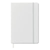 Branded Promotional A5 NOTE BOOK with Hard PU Cover in White from Concept Incentives