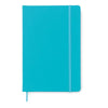 Branded Promotional A5 CUBE BLOCK NOTE BOOK with Soft PU Cover in Cyan Jotter From Concept Incentives.