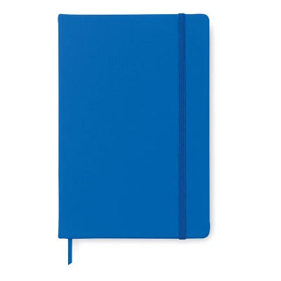 Branded Promotional A5 CUBE BLOCK NOTE BOOK with Soft PU Cover in Royal Blue Jotter From Concept Incentives.