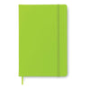 Branded Promotional A5 CUBE BLOCK NOTE BOOK with Soft PU Cover in Lime Jotter From Concept Incentives.